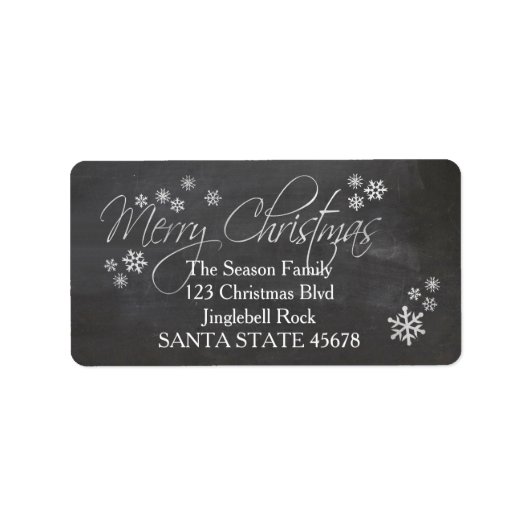 メリークリスマス住所 シール (正面)