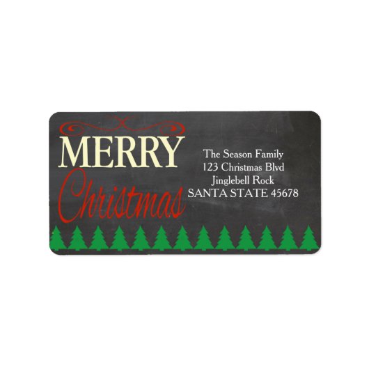 メリークリスマス住所 シール (正面)