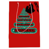 メリークリスマス作動エンジニアのクレーンの操縦士 ミディアムペーパーバッグ (正面)