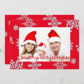 メリークリスマス個人化フォトカード シーズンカード (正面/裏面)