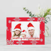 メリークリスマス個人化フォトカード シーズンカード (スタンド正面)