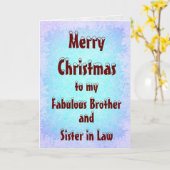 メリークリスマス兄妹 カード (黄色い花)