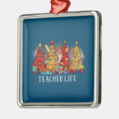 メリークリスマス先生クリスマスツリーズ絞り染め メタルオーナメント (左)