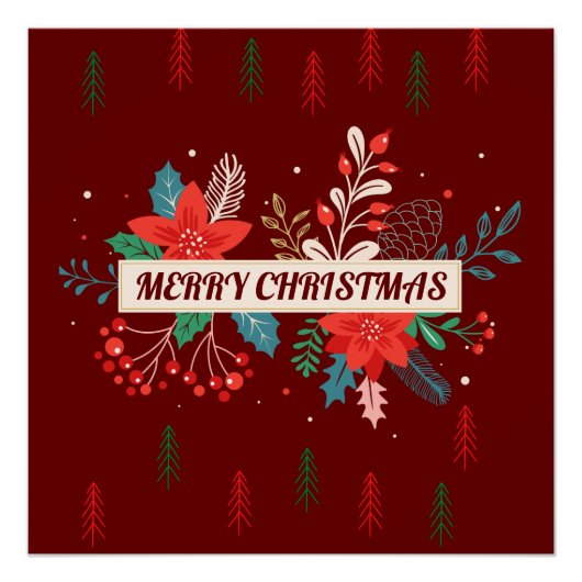 メリークリスマス光沢ポスター ポスター (正面)