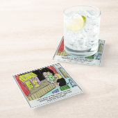 メリークリスマス児童及び学校出生遊 ガラスコースター (アングル)