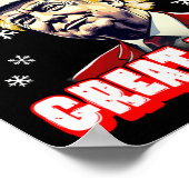 メリークリスマス再素晴らし度クリスマストランプサンタトランプ ポスター (角)