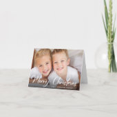 メリークリスマス写真あなたの子供のスケッチ シーズンカード (正面)