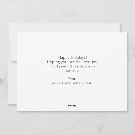 メリークリスマス写真のホリデーカード シーズンカード (裏面)