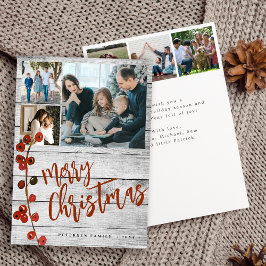 メリークリスマス写真の素朴な木 シーズンカード