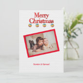 メリークリスマス写真オーナメント署名 シーズンカード (スタンド正面)