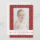 メリークリスマス写真コラージュ赤モダン シーズンカード (正面)