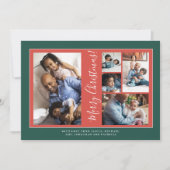 メリークリスマス写真コラージュ シーズンカード (正面)