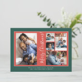 メリークリスマス写真コラージュ シーズンカード (スタンド正面)