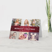 メリークリスマス写真コラージュ シーズンカード (正面)