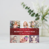 メリークリスマス写真コラージュ シーズンポストカード (スタンド正面)