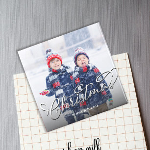 メリークリスマス写真テンプレートスクリプト マグネット