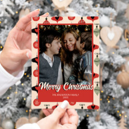 メリークリスマス写真ミッドセンチュリーモダン シーズンカード