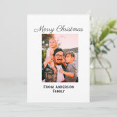 メリークリスマス写真モダンラブシンプルファミリーmo シーズンカード (スタンド正面)