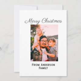 メリークリスマス写真モダンラブシンプルファミリーmo シーズンカード