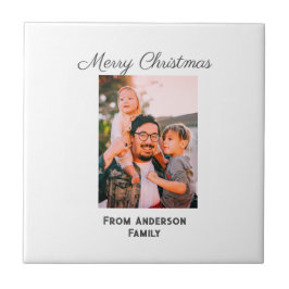メリークリスマス写真モダンラブシンプルファミリーmo タイル