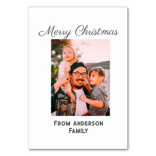 メリークリスマス写真モダンラブシンプルファミリーmo テーブルナンバー (正面)