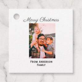 メリークリスマス写真モダンラブシンプルファミリーmo フェイバータグ