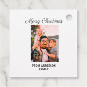 メリークリスマス写真モダンラブシンプルファミリーmo フェイバータグ (裏面)