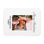 メリークリスマス写真モダンラブシンプルファミリーmo マグネット (横)