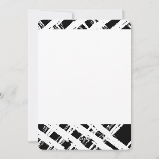 メリークリスマス写真モダン書道ブラック シーズンカード (裏面)