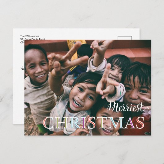 メリークリスマス写真 シーズンポストカード (正面/裏面)