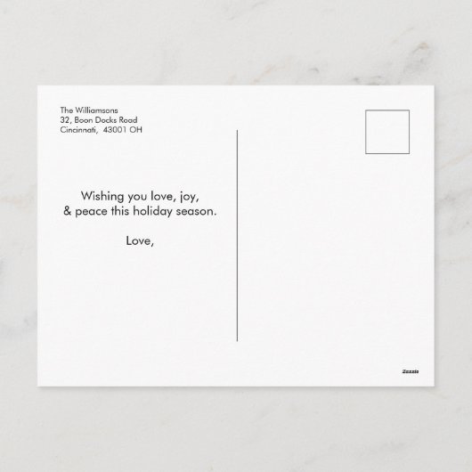 メリークリスマス写真 シーズンポストカード (裏面)