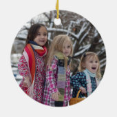 メリークリスマス写真 セラミックオーナメント (裏面)