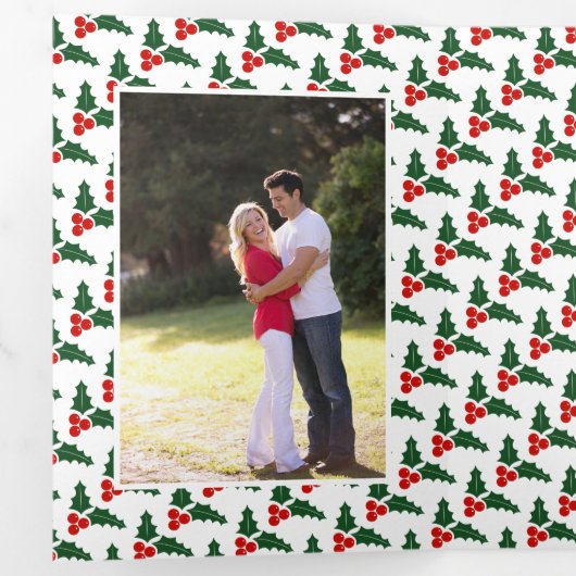 メリークリスマス写真 三つ折りクリスマスカード (内部最初)