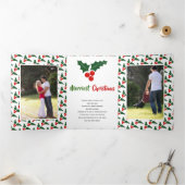 メリークリスマス写真 三つ折りクリスマスカード (内部)