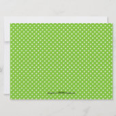 メリークリスマス写真（緑の点付き） - 6 x 8カード シーズンカード (裏面)