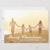 メリークリスマス写真（緑の点付き） - 6 x 8カード シーズンカード (正面)