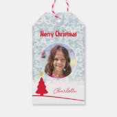 メリークリスマス冬のイラストレーション写真 ギフトタグ (裏面)