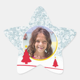 メリークリスマス冬のイラストレーション写真 星シール