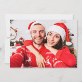 メリークリスマス冬のキツネカップルの写真 シーズンカード (裏面)