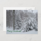 メリークリスマス冬のシーン シーズンポストカード (正面/裏面)