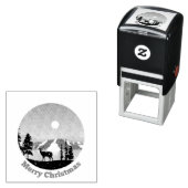 メリークリスマス冬のシーン セルフインキングスタンプ (インサイチュ)