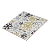 メリークリスマス冬のスノーフレーク・パターン タイル (側面)