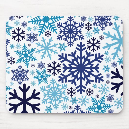 メリークリスマス冬のスノーフレーク・パターン マウスパッド (正面)