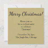 メリークリスマス冬のスノーフレーク・パターン 招待状 (裏面)