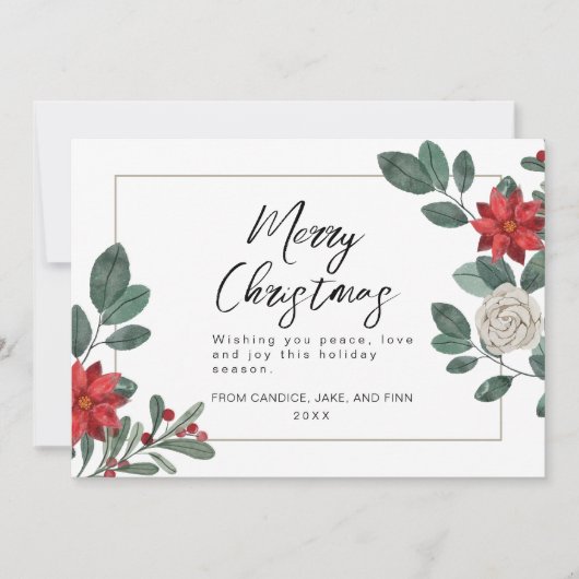 メリークリスマス冬のフローラ シーズンカード (正面)