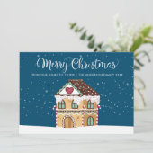 メリークリスマス冬の休暇ジンジャーパン シーズンカード (スタンド正面)