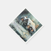 メリークリスマス冬の夜 スタンダードカクテルナプキン (角)