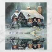 メリークリスマス冬の夜 ワインラベル (シングルラベル)