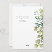 メリークリスマス冬の植物エレガント写真 シーズンカード (裏面)