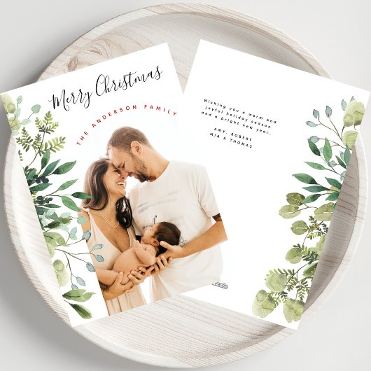 メリークリスマス冬の植物エレガント写真 シーズンカード